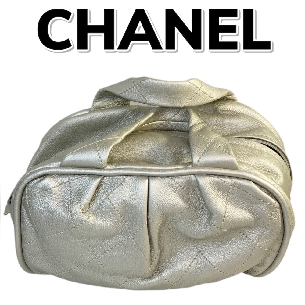 CHANEL Vintage Lambskin Quilted Bowler Bag